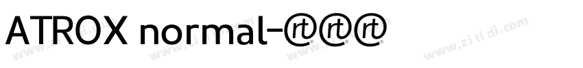ATROX normal字体转换 ATROX normal字体转换